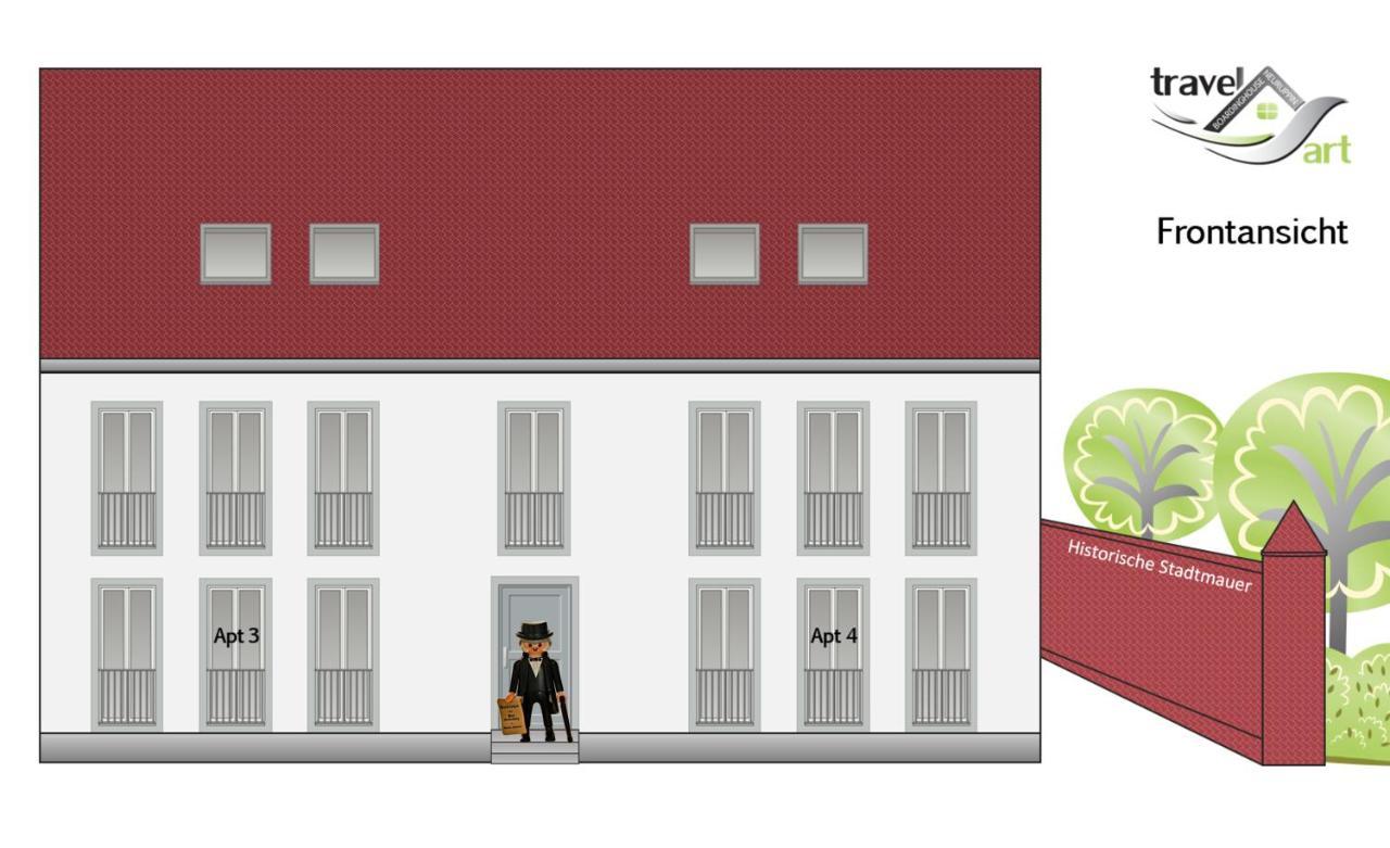 Travel Art Boardinghouse Aparthotel Neuruppin Exterior foto